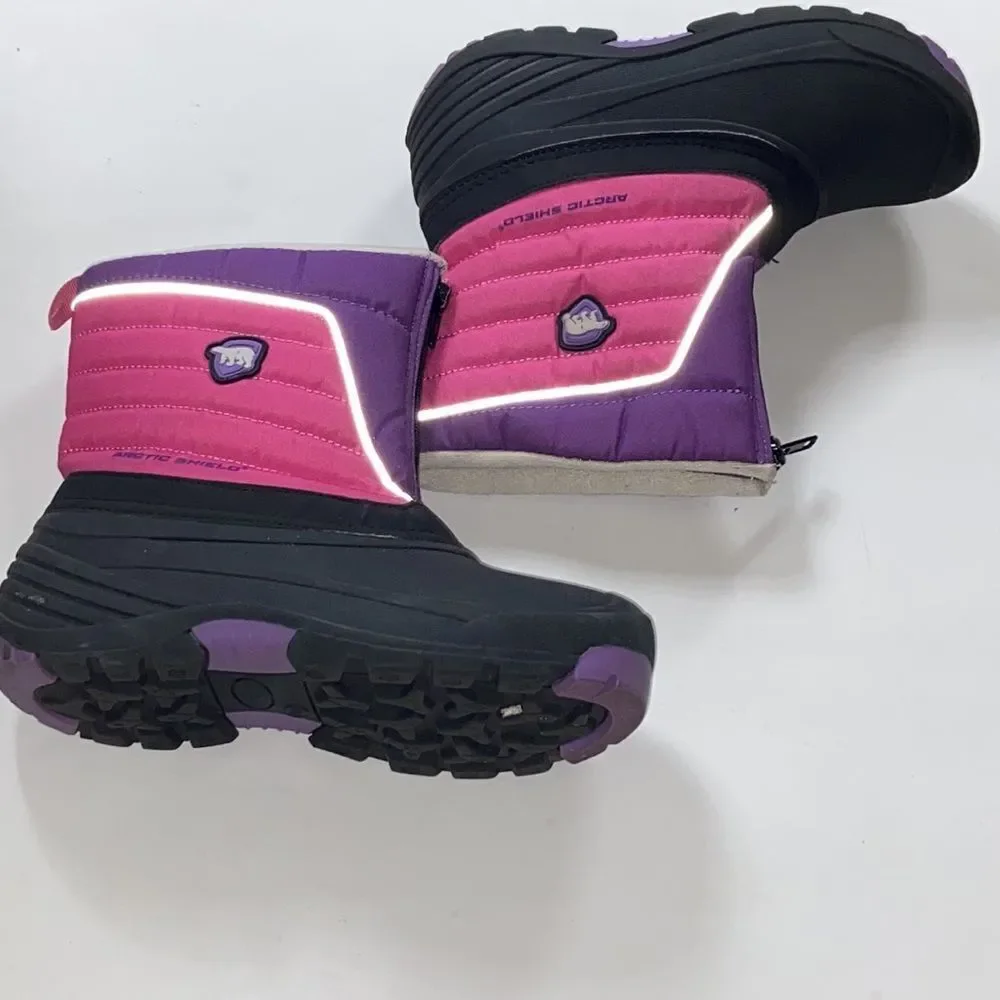 ARCTIC SHIELD SNOW COLOR PINK BLACK PURPLE GIRL SHOES BOOTS SIZE 4